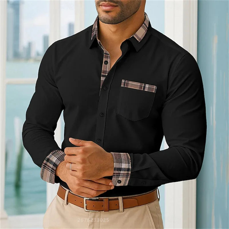 Camicia Uomo Morbida Stile Rilassato