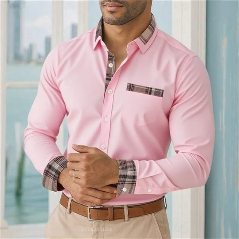 Camicia Uomo Morbida Stile Rilassato