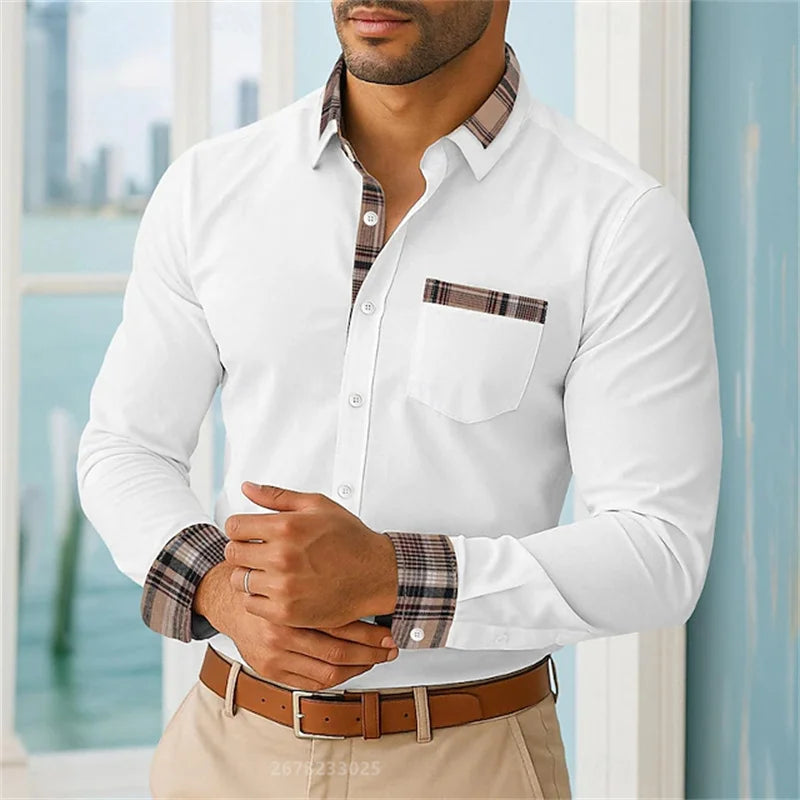 Camicia Uomo Morbida Stile Rilassato