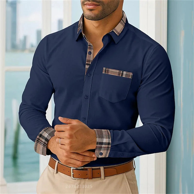 Camicia Uomo Morbida Stile Rilassato